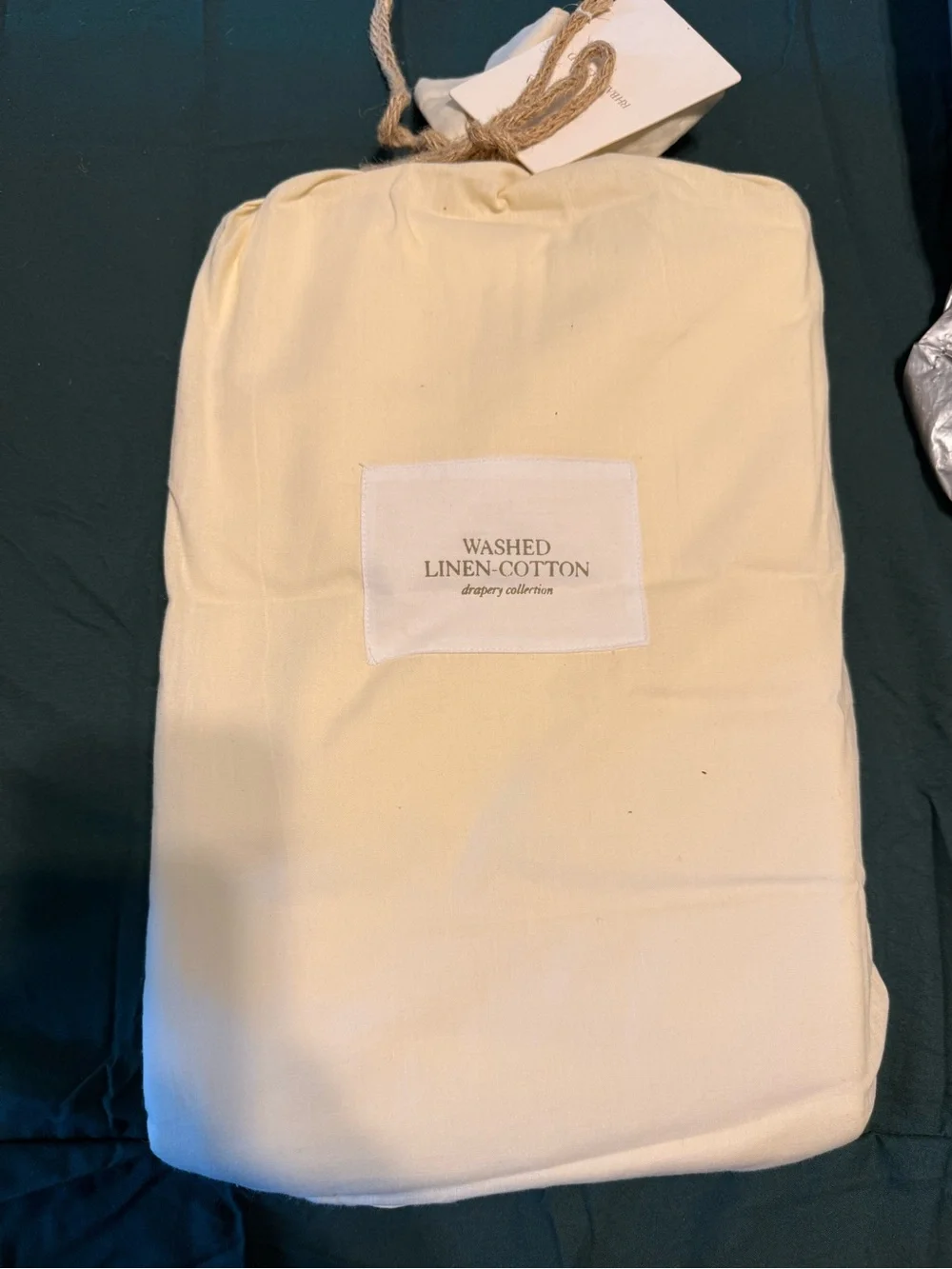 RH Washed Linen-Cotton Drapery Panel - Cream